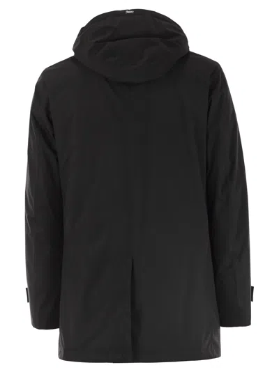 Herno Men's Padded Jacket With Detachable Hood In Black