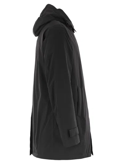 Herno Men's Padded Jacket With Detachable Hood In Black