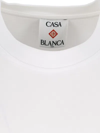Casablanca Montagne Ondulée Logo-print Cotton-jersey T-shirt In White