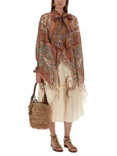 Zimmermann Layered Multicolour Dress With Paisley Patterns