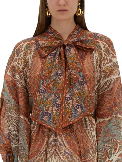 Zimmermann Layered Multicolour Dress With Paisley Patterns