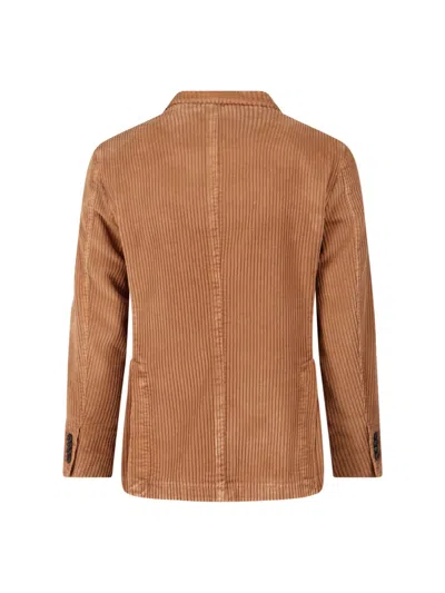 Boglioli Terracotta Brown Double-breasted Jacket In Brown
