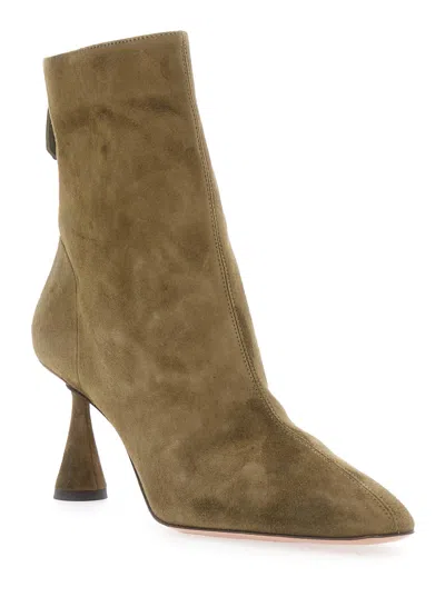 Aquazzura Love Suede Ankle Bootie 75 In Green