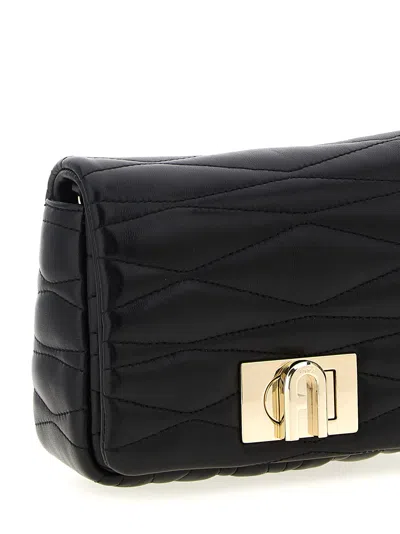 Furla 1927 Leather Mini Crossbody Bag In Black