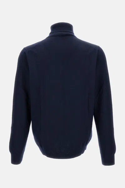Fay High-collar Turtleneck Sweater In Blue