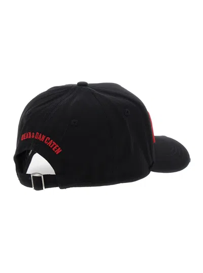 Dsquared2 Logo-patch Baseball Cap In Black