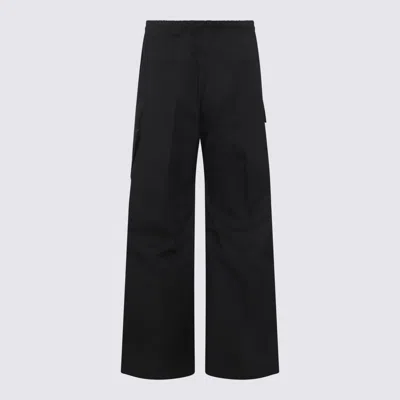 Rick Owens Wide Bela Cotton Poplin Pants In Black