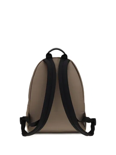 Givenchy Canvas And Leather Backpack With Logo Detail In Brown