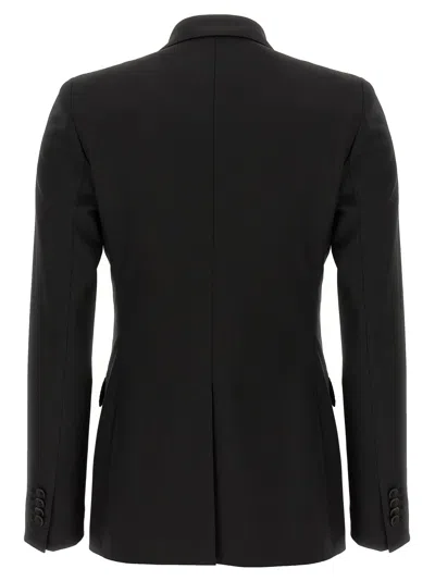 Tagliatore Tailored Black Blazer With Double-breasted Design And Structured Lapel In Black