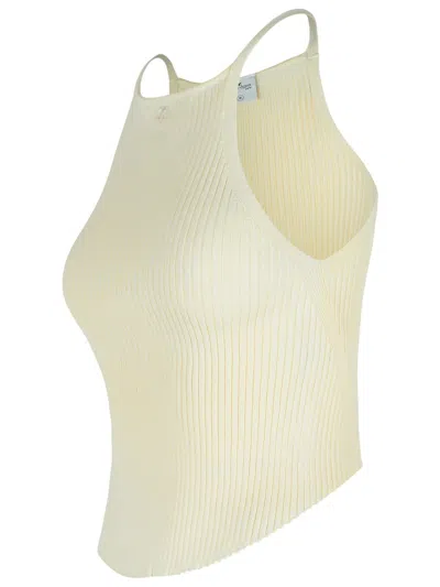 Courrèges Courreges Ivory Viscose Blend Top In Neutral