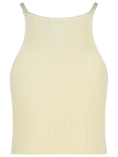 Courrèges Courreges Ivory Viscose Blend Top In Neutral