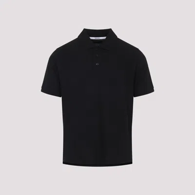 Saint Laurent Cassandre Polo Shirt In Black
