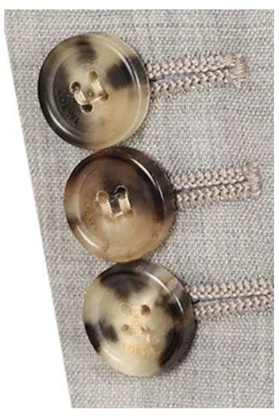 Loewe Single-breasted Jacket With Wide Sleeves In Gray