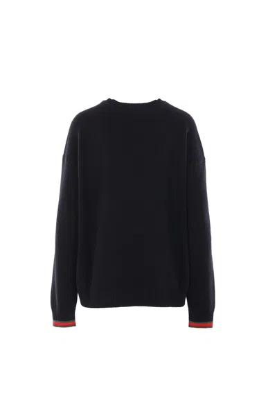 Gucci Oversize Wool And Cashmere Sweater In Black