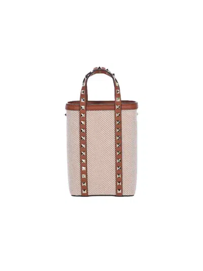 Valentino Garavani Rockstud Mini Bag In Sand