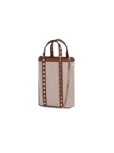 Valentino Garavani Rockstud Mini Bag In Sand