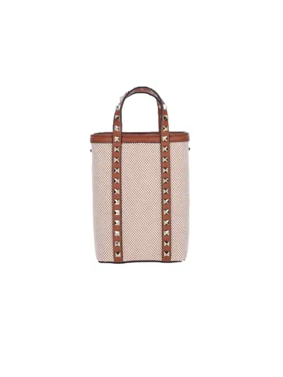 Valentino Garavani Rockstud Mini Bag In Sand