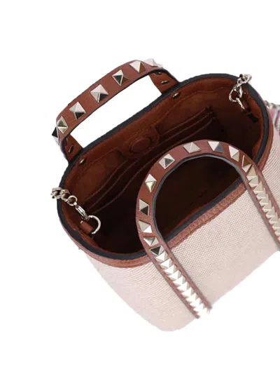 Valentino Garavani Rockstud Mini Bag In Sand