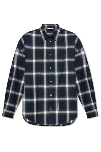 Acne Studios Checked Pattern Button-down Shirt In Multi
