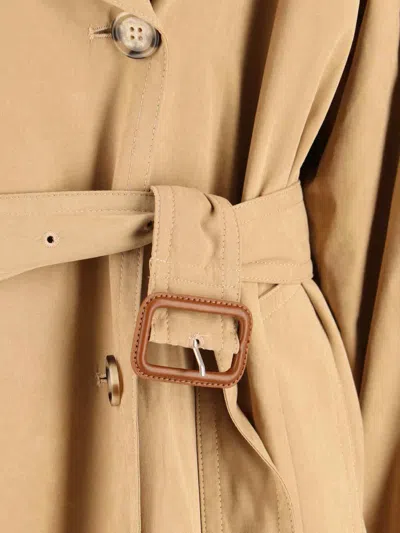 Isabel Marant Long Belted Double-breasted Jacket With Sophisticated Cuffs In Neutral