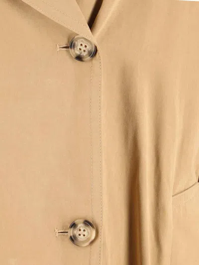 Isabel Marant Long Belted Double-breasted Jacket With Sophisticated Cuffs In Neutral