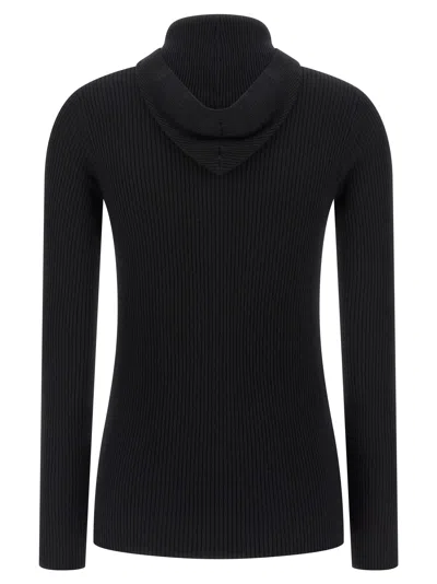 Brunello Cucinelli Knit Sweater Hood Ribbed Texture