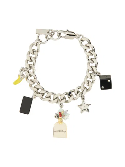 Marc Jacobs Charm Link Bracelet Silver Tone In Silver