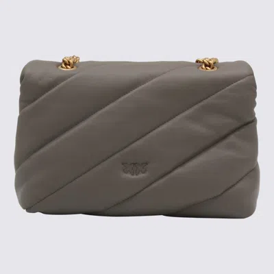 Pinko Small Quilted Shoulder Bag In Gray