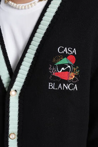 Casablanca Men's Casa Mountain Cardigan In Black