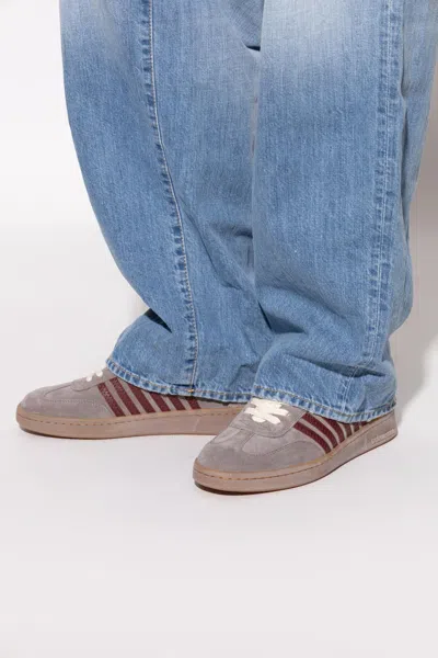 Dsquared2 Low-top Sneakers In Gray Suede In Multi