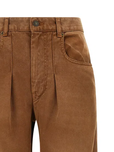 Isabel Marant High Waist Trousers Wide Legs In Brown