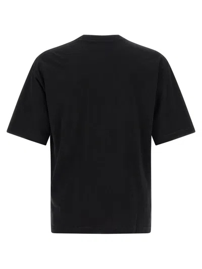 Dsquared2 Loose Fit Tee Logo Dsq2 Milano Sbiadito Effetto Texture Jersey Di Cotone T-shirt In Black