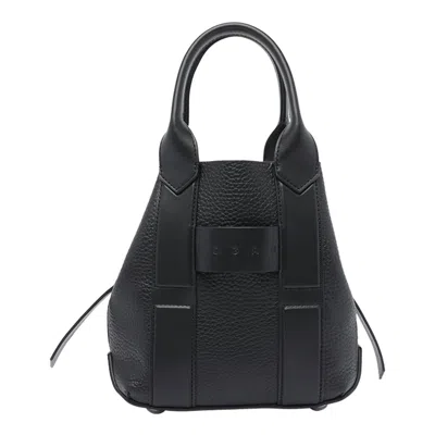 Hogan Leather Shoulder Bag 2 Handles In Black