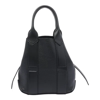 Hogan Leather Shoulder Bag 2 Handles In Black