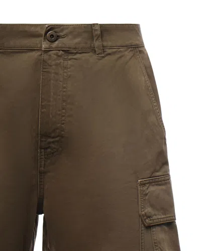 Loewe Men Cotton Cargo Shorts In Brown