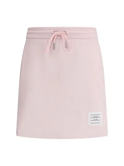 Thom Browne Multicolor Cotton Mini Skirt In Purple