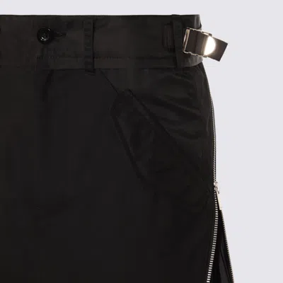 Sacai Suiting Mix Skirt In Black