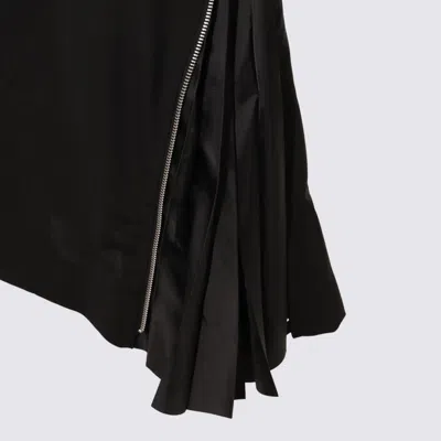 Sacai Suiting Mix Skirt In Black