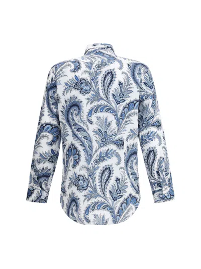 Etro Floral Paisley Button-up Shirt In Blue