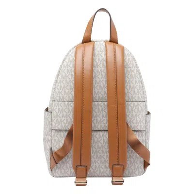 Michael Kors Medium Tanner Backpack With Logo Print In White