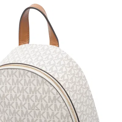 Michael Kors Medium Tanner Backpack With Logo Print In White