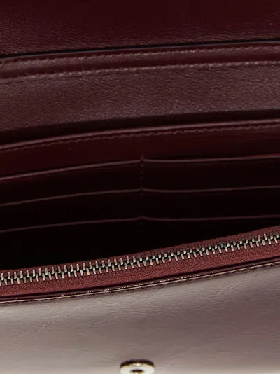 Roger Vivier Glossy Chain Strap Wallet With Metal Buckle In Purple