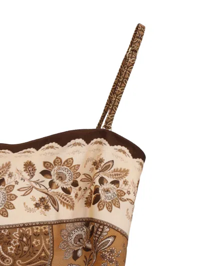 Zimmermann Lucky One-piece Swimsuit In Brown