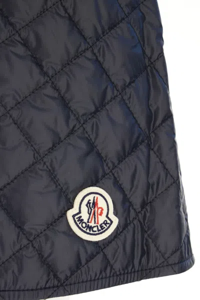 Moncler Minigonna In Nylon Blu Notte Donna In Blue