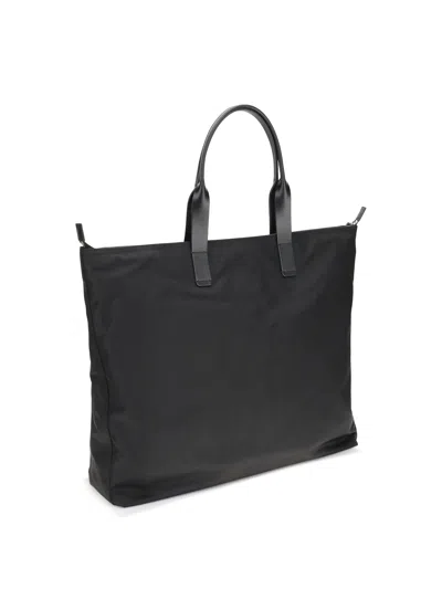 Dolce & Gabbana Zippered Tote Bag With Leather Handles In Black
