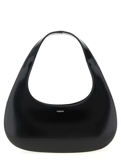 Coperni Curved Glossy Top Handle Bag In Black