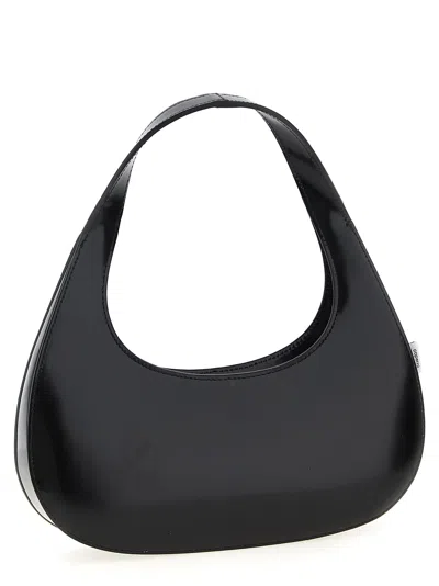 Coperni Curved Glossy Top Handle Bag In Black