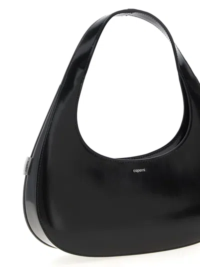 Coperni Curved Glossy Top Handle Bag In Black