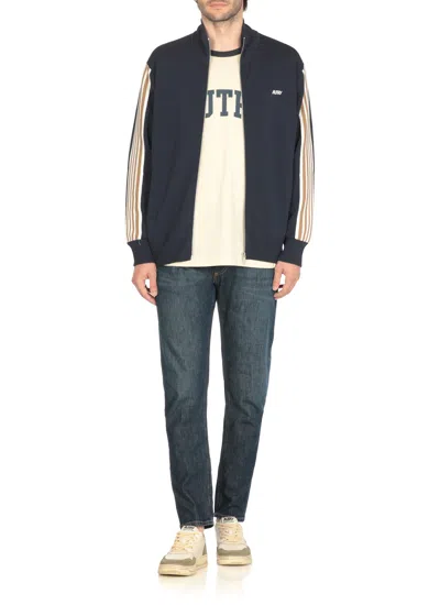 Autry Leather Super Vintage Low Sneakers In Neutral