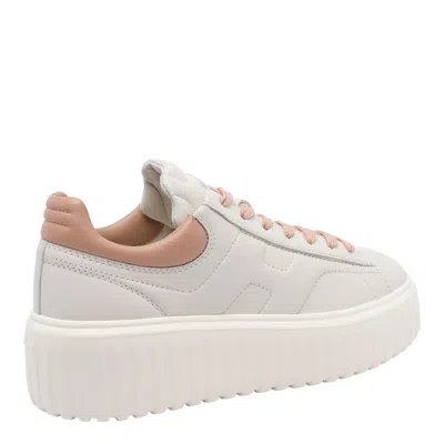 Hogan Chunky Platform Sneakers With Smooth And Textured Uppers In Neutral